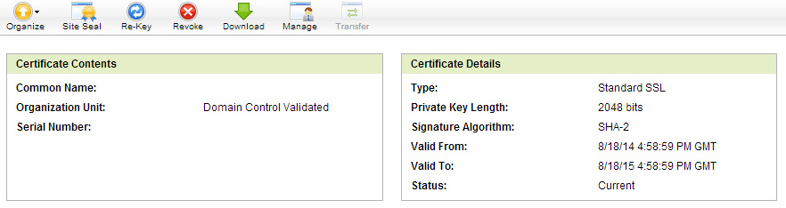 SSL Certificate Issued