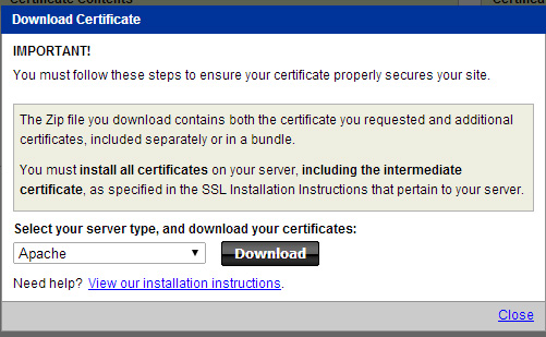 SSL Download For Apache Server